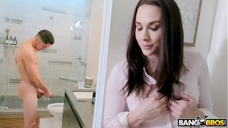 Stepmom Chanel Preston Catches Son Jerking Off In Bathroom